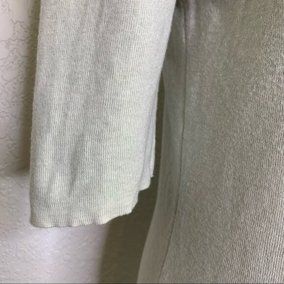 Tory Burch light green mock turtleneck short sleeve sweater size XL - Picture 4 of 14